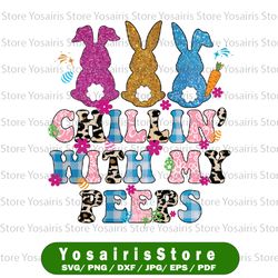 chilling' with my peeps png, bunny rabbit leopard plaid eggs png, happy easter, funny easter, cute bunny, mom life