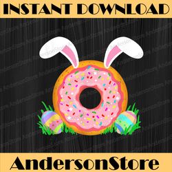 happy easter day 2022 donut bunny eggs for donut lovers easter day png, happy easter day sublimation design
