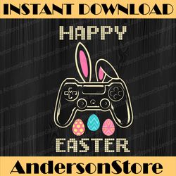 video game easter bunny gaming controller gamer easter day png, happy easter day sublimation design