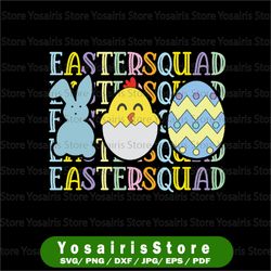 easter squad bunny chicken svg, easter bunny squad svg, easter squad svg, bunny squad, easter cut files