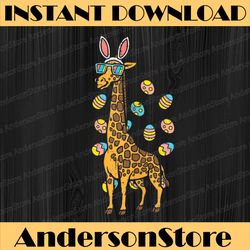 giraffe bunny ears glasses eggs cute easter day animal easter day png, happy easter day sublimation design