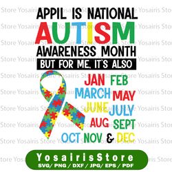 april is national autism awareness month svg, autism awareness svg, autism aware svg, autism support svg