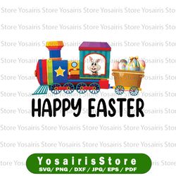 Happy Easter Bunny Train Eggs Png, Bunny Png Files, Happy Easter Png, Baby Clipart