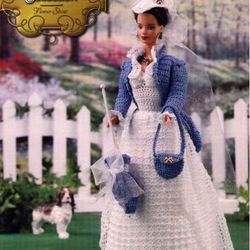 Digital | Crochet patterns for vintage Barbie dresses | Flower show | Knitted dresses for dolls 11-1/2 | PDF Template