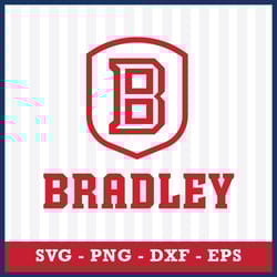 bradley braves svg, bradley braves logo svg, ncaa svg, sport svg, png dxf eps