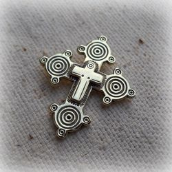 Christianity brass cross necklace pendant,Die Struck Brass Cross Pendant,handmade ukraine brass cross jewelry charm