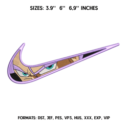 nike trunks embroidery design file pes. anime dragon ball embroidery design. machine embroidery, swoosh embroidery