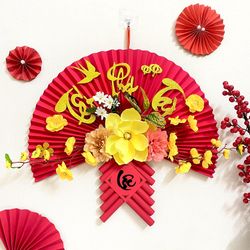cheap 60cm new year decoration fan handmade handmade fan
