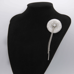 Handmade Dandelion, Brooch Beaded, Flower Brooch, Pin flower, jewelry flower, Beaded flower jewelry