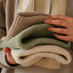 beanie striped knit hat women. alpaca wool hat. cute beanie handmade. ribbed beanie winter