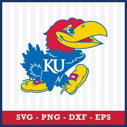 Kansas Jayhawks Svg, Kansas Jayhawks Logo Svg, NCAA Svg, Sport Svg, Png Dxf Eps File