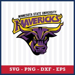 minnesota state mavericks svg, minnesota state mavericks logo svg, ncaa svg, sport svg, png dxf eps file