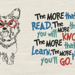 the more that you read with dog 2 designs reading pillow-instant d0wnl0ad