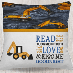 read me a story with digger 2 designs reading pillow-instant d0wnl0ad