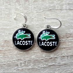 Lacoste earrings, Crocodile logo sport accessories