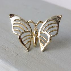 Vintage silver butterfly brooch Summer butterfly pin