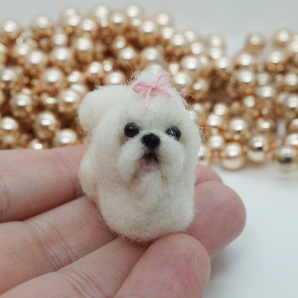 miniature-needle-felted-maltese-dog-1