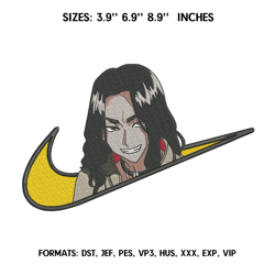 keisuke embroidery design file/ tokyo revengers anime embroidery design/ machine  design pes dst. nike manjiro embroider