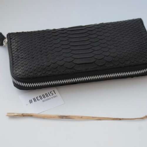 Wallet Black Python Skin | Exotic skin wallet | Unisex Wallet | Big Wallet | Men Wallet | Genuine Python Skin Wallet | H