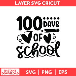 100th Day Of School Svg My Way Dabbing Through 100 Day School Bundle Svg, Png,Eps digital file