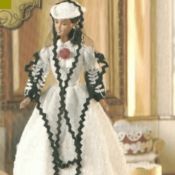 Digital | Crochet patterns for vintage Barbie dresses | Knitted dresses for dolls 11-1/2 | PDF