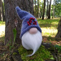 Textile toy handmade interior gnome