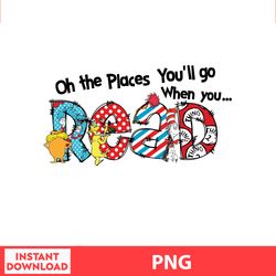 Dr Seuss Oh The Places You Will Go Read Horton Marie Thing One Scrapbook You Are Kind Retro Dr Seuss, Png digital file