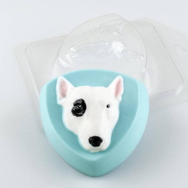 Bull Terrier soap and plastic mold