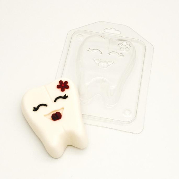 Cartoon tooth soap and plastic mold