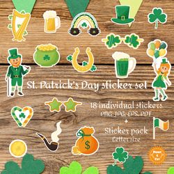 st. patricks day sticker set