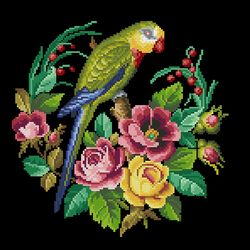 220610 Parrot in Roses