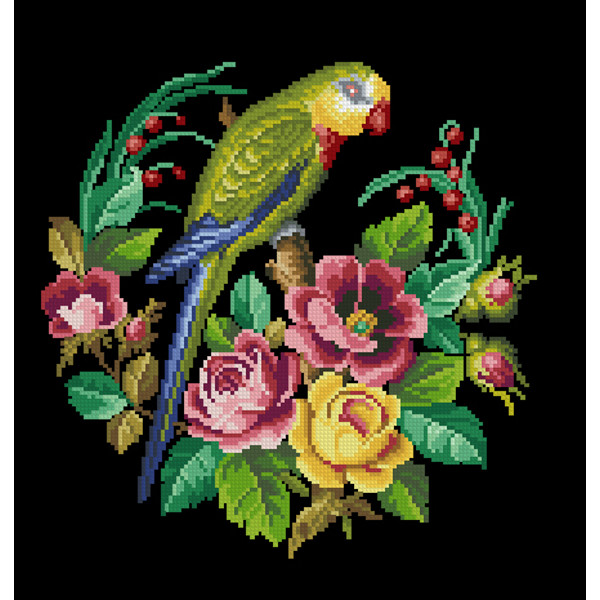 220610 Parrot in roses.jpg