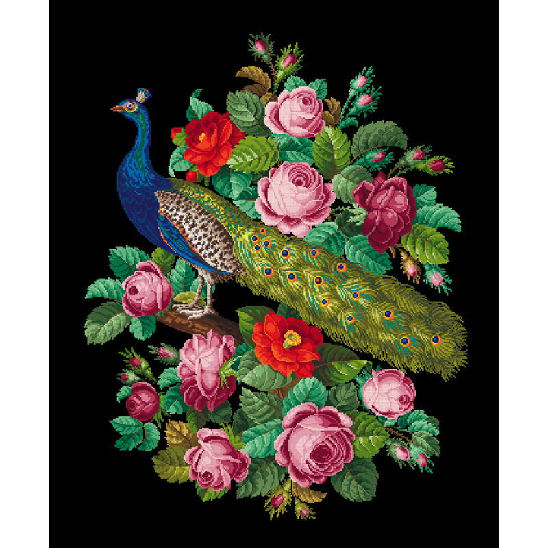 Павлин в розах св.jpg