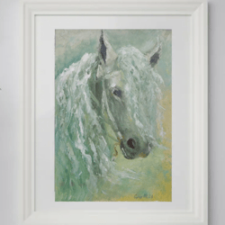 Original oil painting Horse from dreams. Interior painting, decor,gift. picture miniature