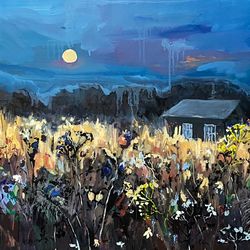 landscape oil painting on canvas abstract landscape house painting magic realism made to order interior deco galainart