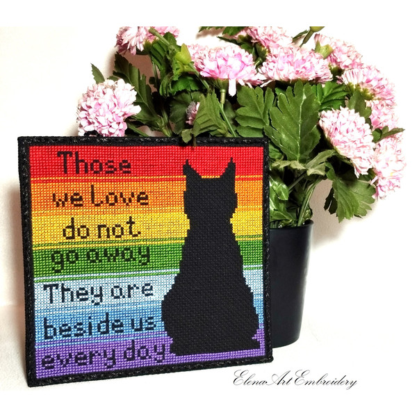 Cat Memorial. Cat Loss Gift. Pet Loss Gift. Cat Sympathy Sign. Cat Remembrance Ornament. Always in My Heart. Rainbow Bridge. Pet Cat Memorial Gift.jpg
