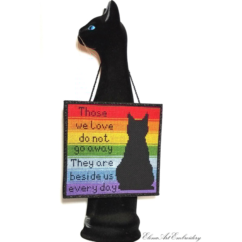 Cat Memorial. Cat Loss Gift. Pet Loss Gift. Cat Sympathy Sign. Cat Remembrance Ornament. Always in My Heart. Rainbow Bridge. Pet Memorial.jpg
