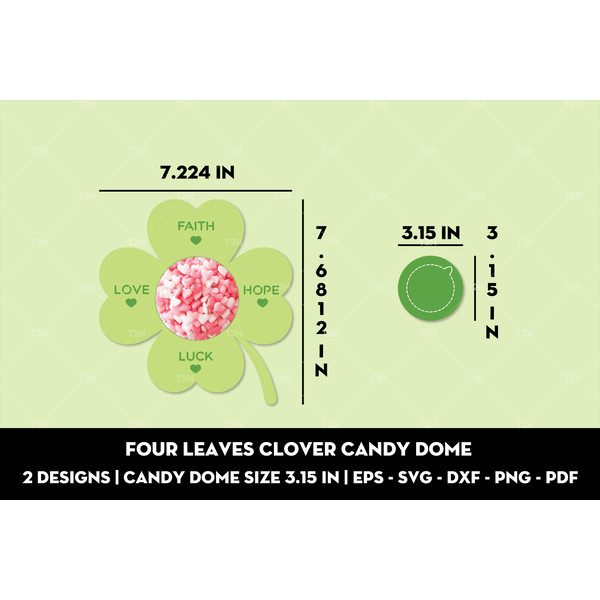 Four leaves clover candy dome cover 2.jpg