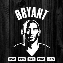 Kobe Bryant SVG Cutting Files, NBA Digital Clip Art, Lakers svg, Files for Cricut and Silhouette.