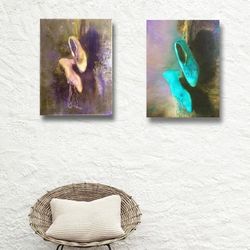 set vintage painting old shoes artwork original oil painting wall gallery collection oil painting set artwork