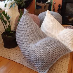 Nursery bean bag chairs pouf ottoman Crochet adult bean bag Living room modern kids furniture