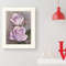 "Rose in cold tones" Flower Original Wall Art Painting Watercolor Artwork picture artwork floral