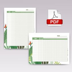 house plant watering chart template pdf, plant watering schedule template, printable plant watering journal pdf form