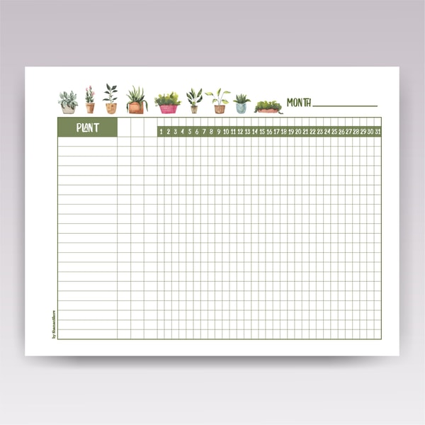 Fillable Plant Watering Schedule Template PDF Editable Form Inspire Fillable plant watering schedule template pdf editable form inspire