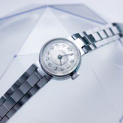Vintage mechanical CHAIKA women watch USSR silver watch Women wrist watch