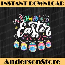happy easter day colorful egg face mask hunting cute easter easter day png, happy easter day sublimation design