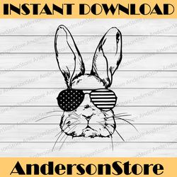 bunny face with sunglasses easter day easter day png, happy easter day sublimation design