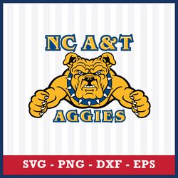 north carolina a&t aggies svg, north carolina a&t aggies logo svg, ncaa svg, sport svg, png dxf eps file