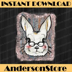 dy cute bunny face happy easter day png, happy easter day sublimation design