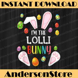 lolli easter matching family party egg bunny face easter day png, happy easter day sublimation design